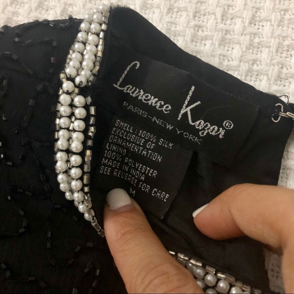 Vintage fully beaded silk top - Picture 3 of 5